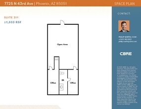 7725 N 43rd Ave, Phoenix, AZ à louer Plan d’étage– Image 1 sur 1