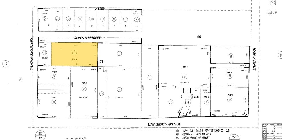 1480 7th St, Riverside, CA à vendre - Plan cadastral – Image 1 sur 4