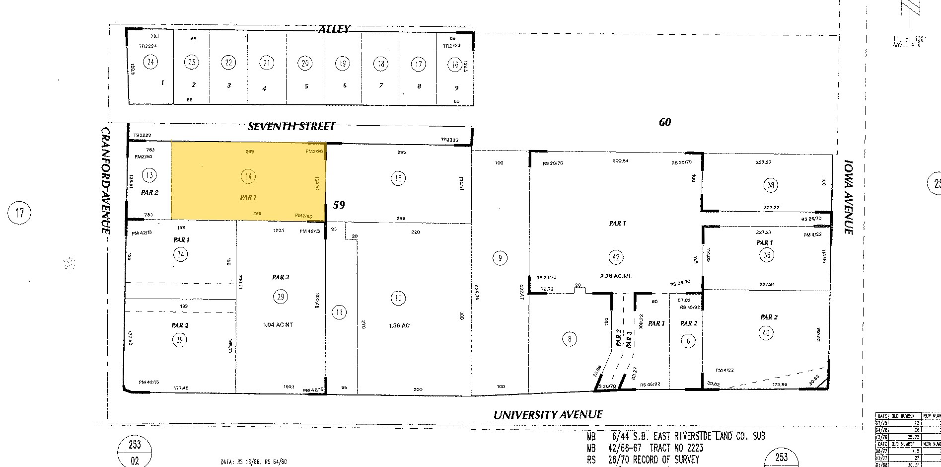 1480 7th St, Riverside, CA à vendre Plan cadastral– Image 1 sur 5