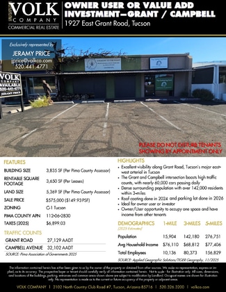 Plus de détails pour 1927 E Grant Rd, Tucson, AZ - Local commercial à vendre