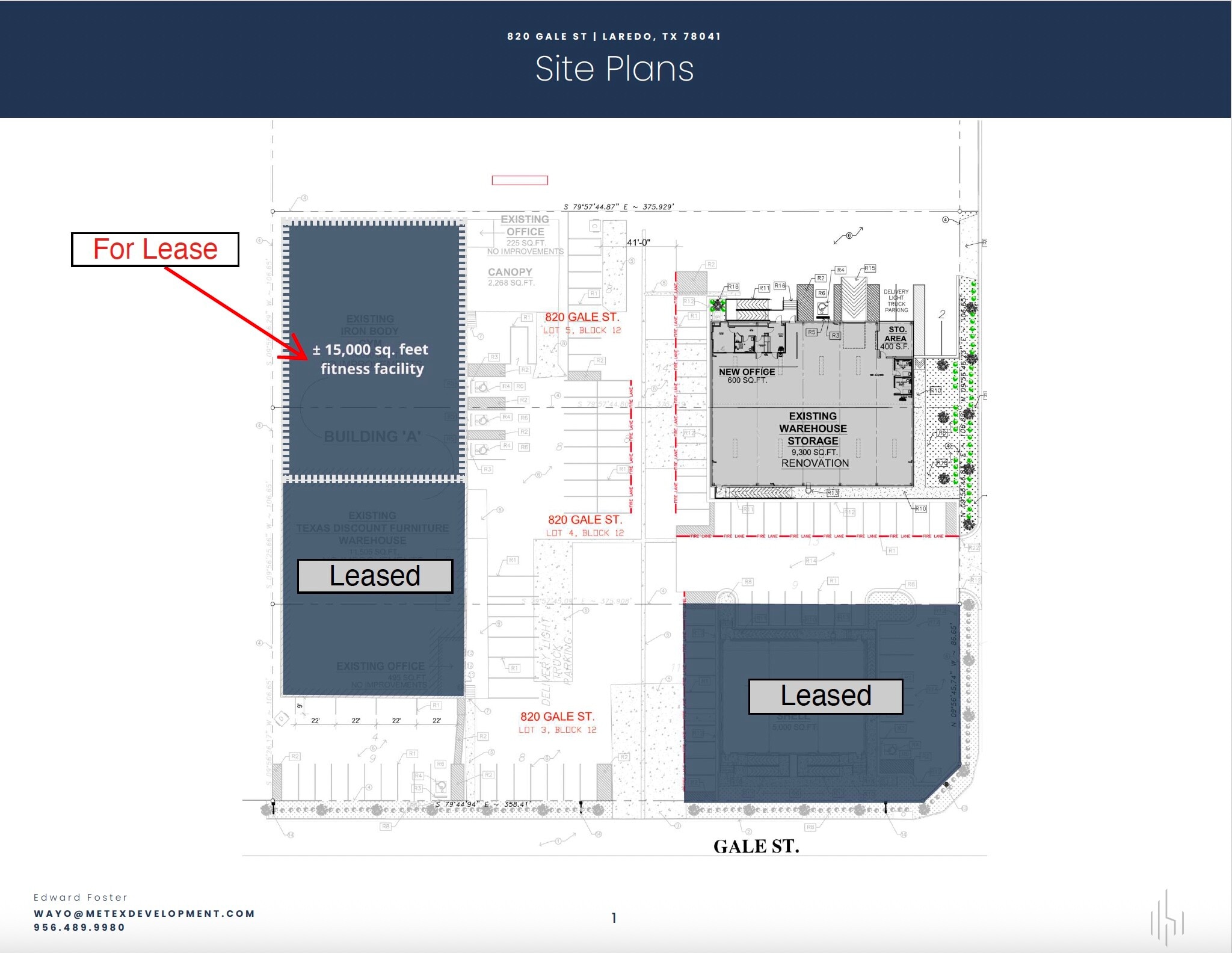 820 Gale St, Laredo, TX à louer Plan de site– Image 1 sur 3
