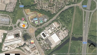 Dunball Roundabout, Dunball, SOM - Vue aérienne vue de carte - Image1