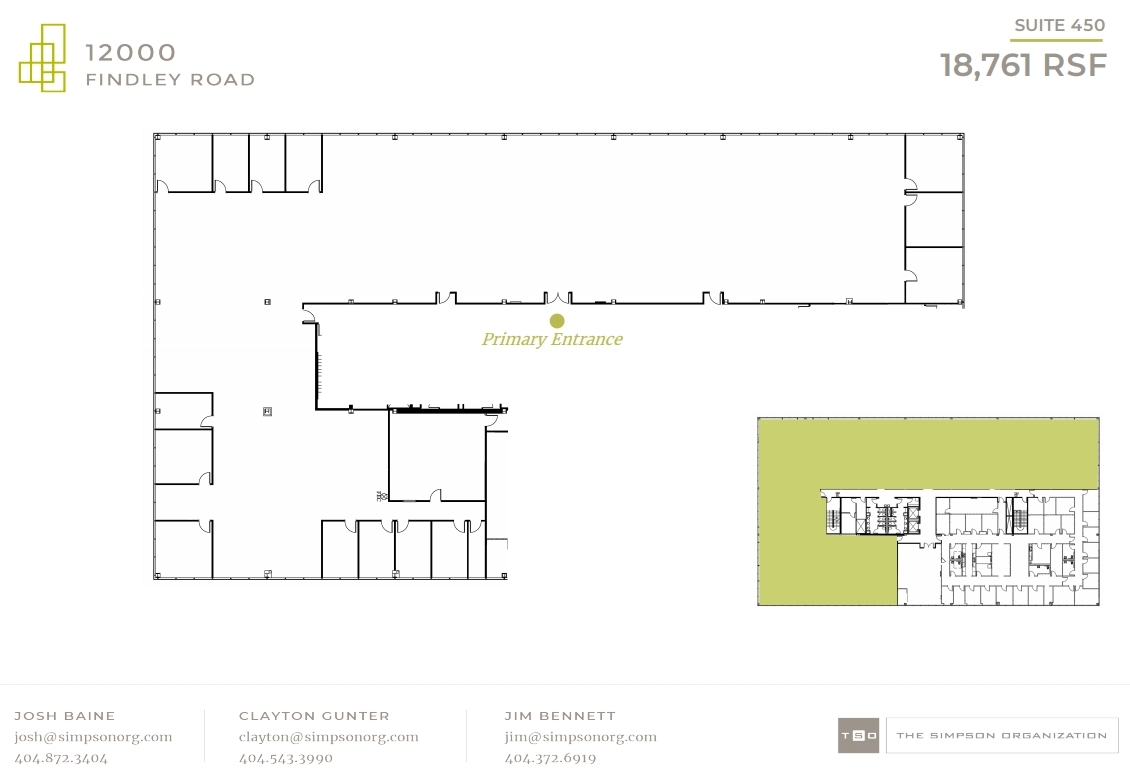 12000 Findley Rd, Johns Creek, GA à louer Plan d’étage– Image 1 sur 1