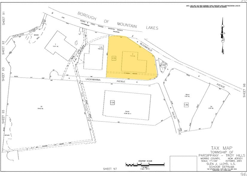 50 Lackawanna Ave, Parsippany, NJ à vendre - Plan cadastral – Image 3 sur 7