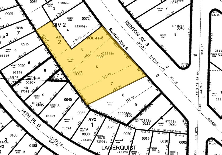12623-12629 Renton Ave S, Seattle, WA à louer - Plan cadastral – Image 2 sur 12