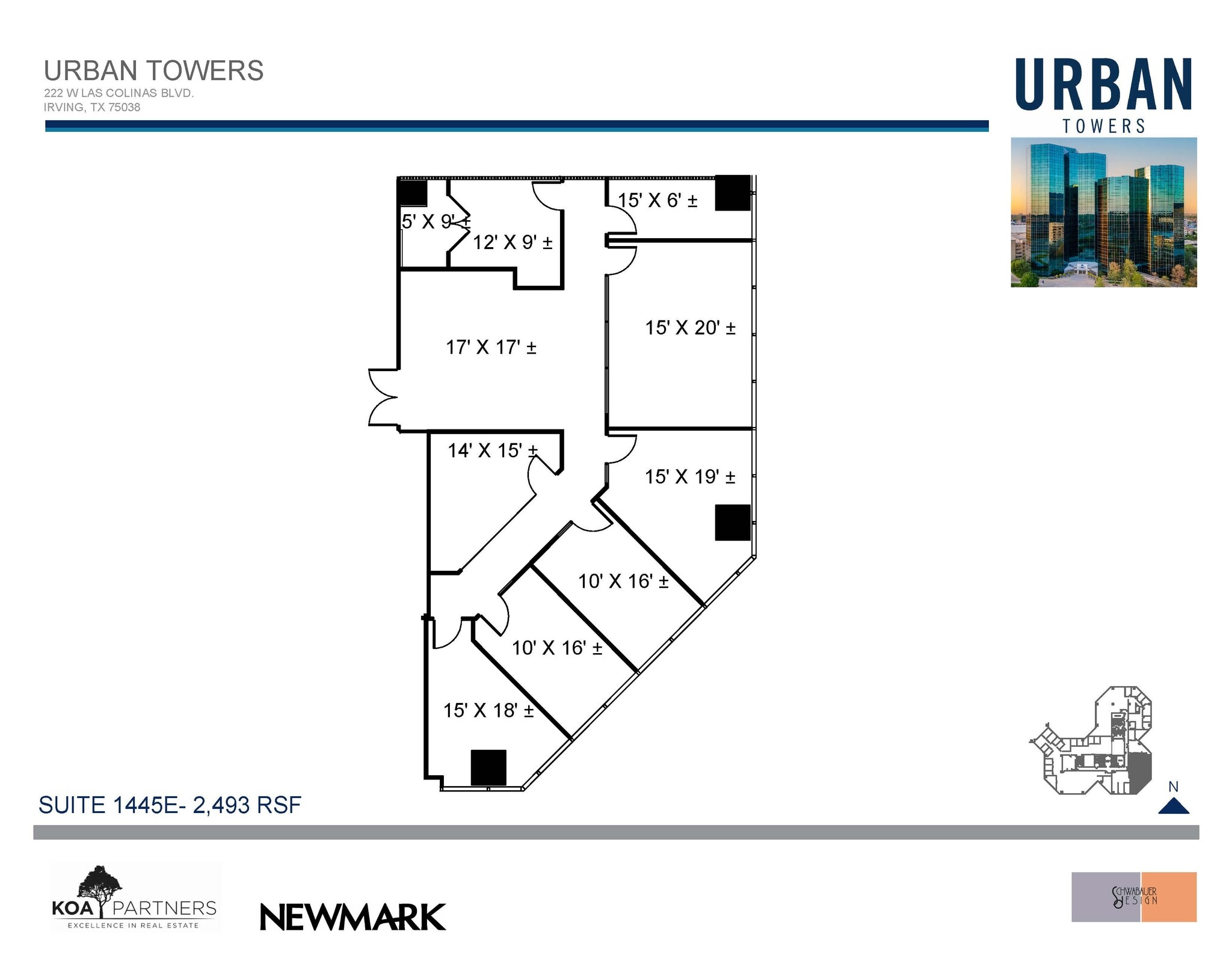222 W Las Colinas Blvd, Irving, TX à louer Plan d’étage– Image 1 sur 1