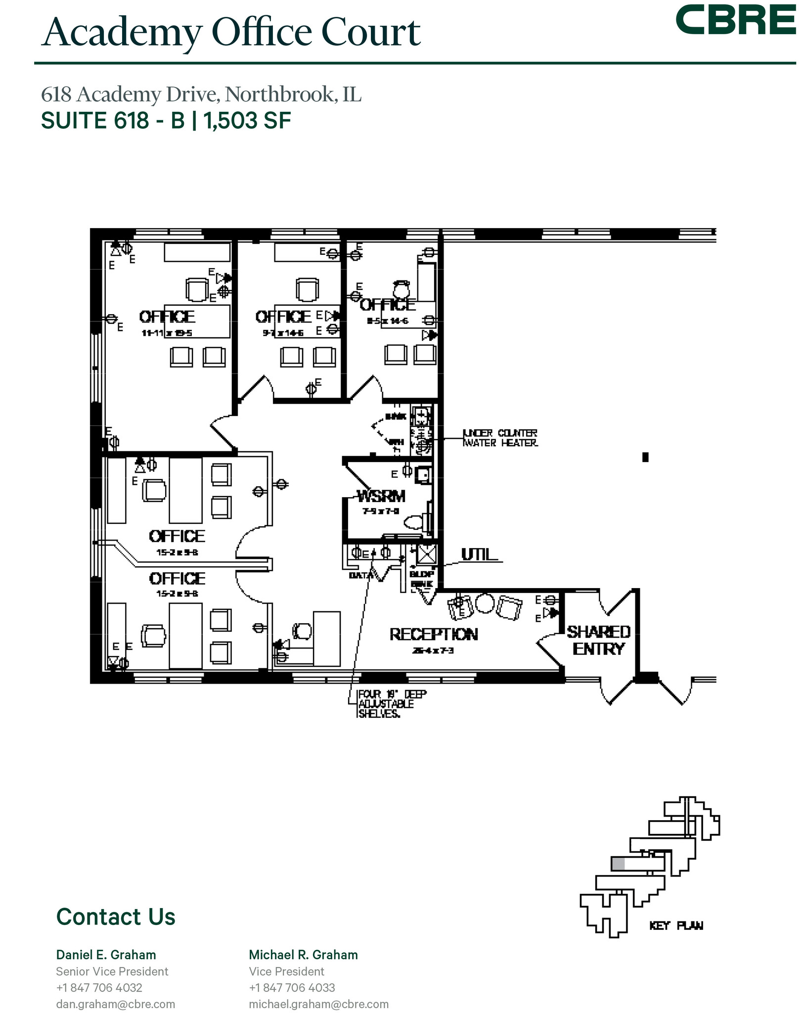600-650 Academy Dr, Northbrook, IL à louer Plan d’étage– Image 1 sur 1