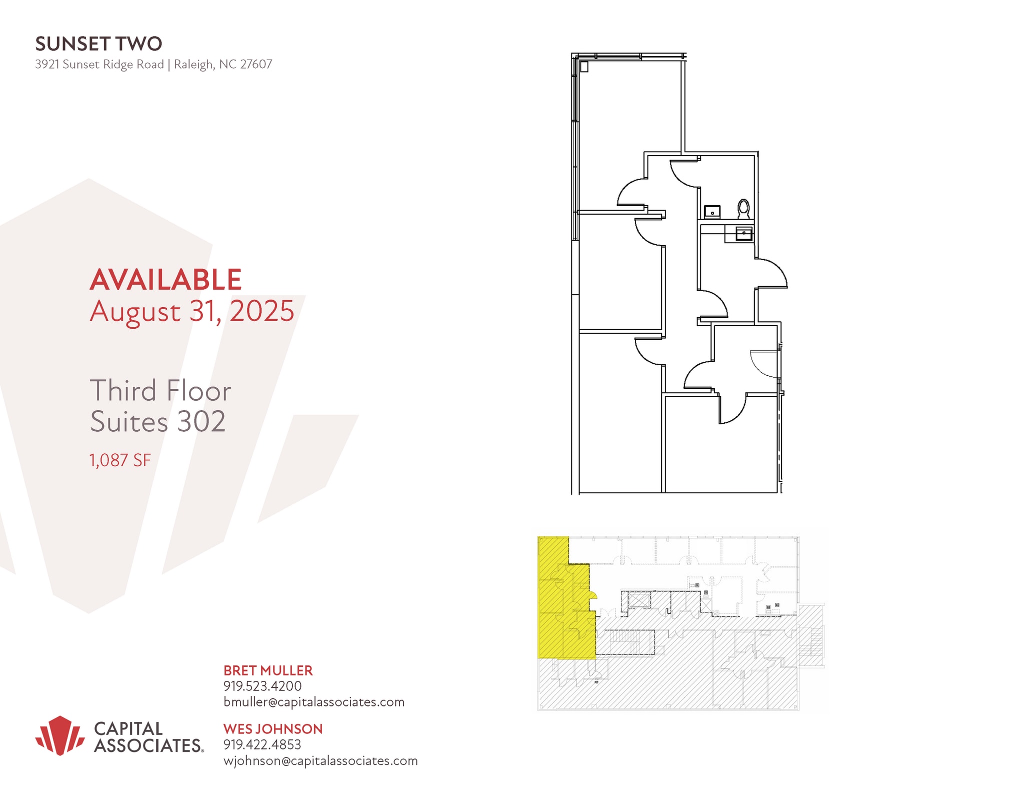 3909 Sunset Ridge Rd, Raleigh, NC à louer Plan d’étage– Image 1 sur 1
