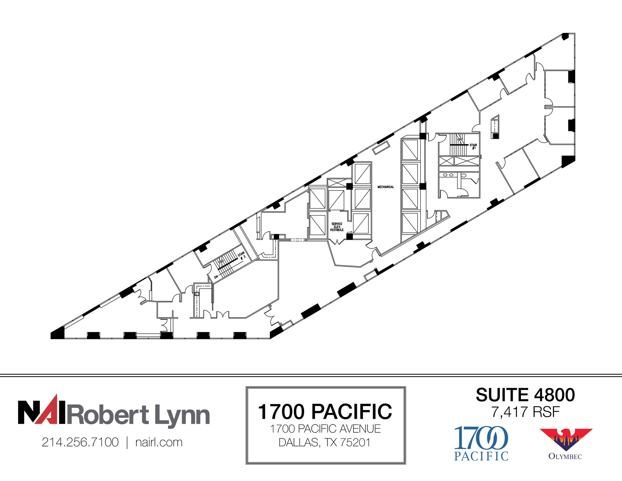 1700 Pacific Ave, Dallas, TX à louer Plan d’étage– Image 1 sur 7