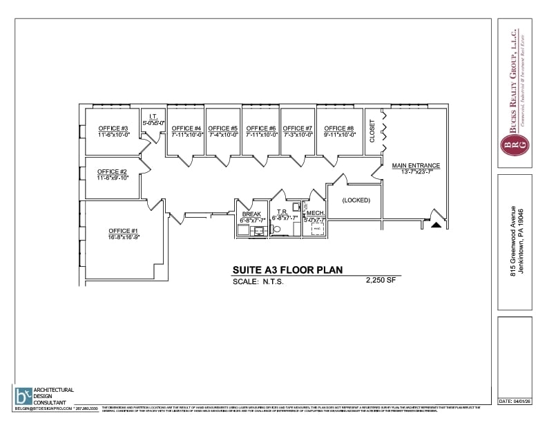 815 Greenwood Ave, Jenkintown, PA 19046 - Lot A-3 - - Plan d’étage - Image 1 of 1