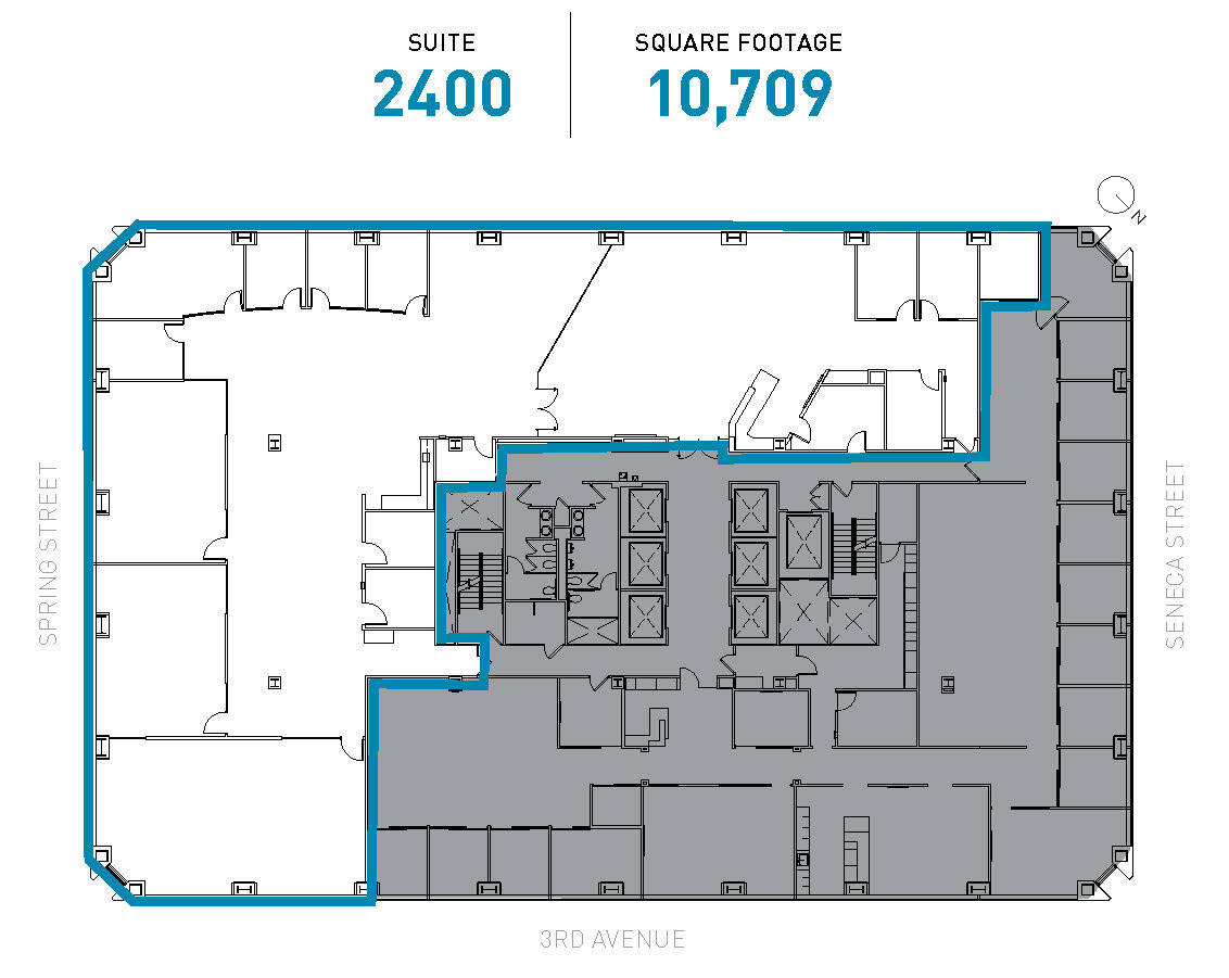 1111 3rd Ave, Seattle, WA à louer Plan d’étage– Image 1 sur 1