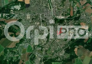Soissons, AIS - Vue aérienne vue de carte