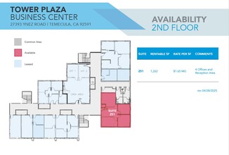 27393 Ynez Rd, Temecula, CA à louer Plan d’étage– Image 1 sur 1