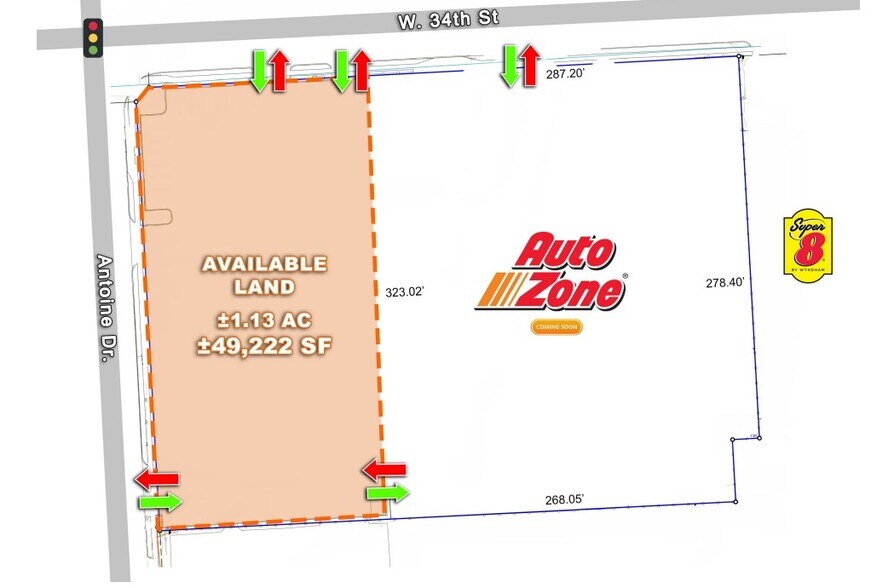 W 34th St. & Antoine Dr., Houston, TX à vendre - Aérien – Image 2 sur 2