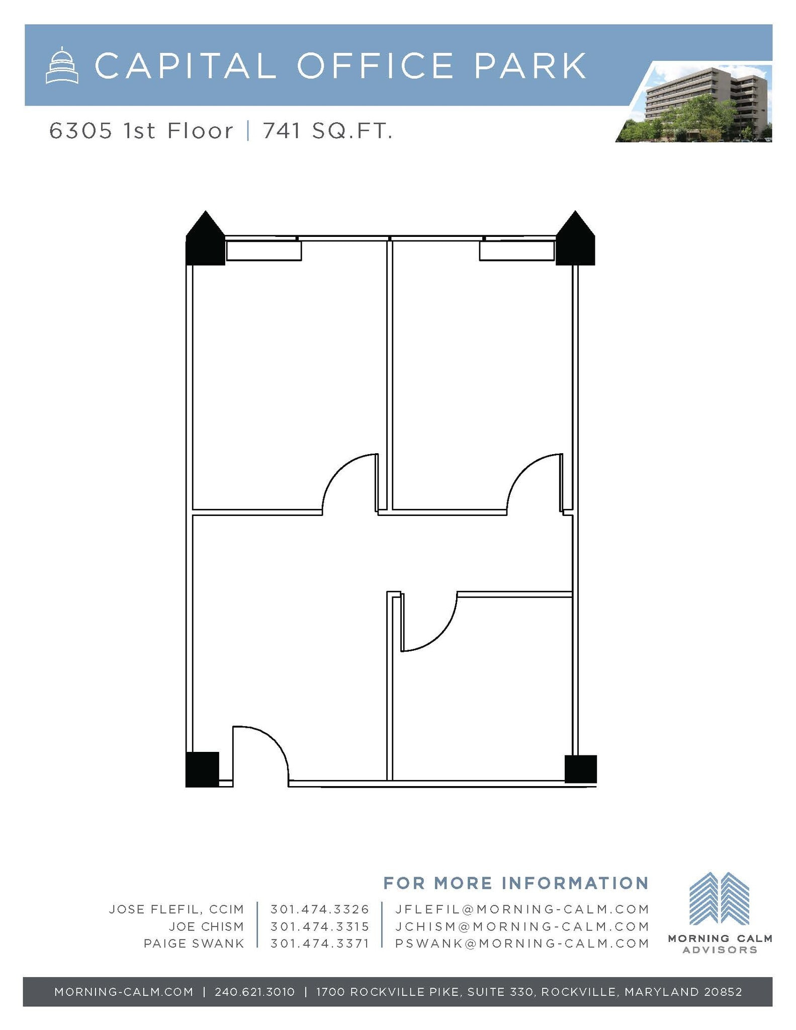 6305 Ivy Ln, Greenbelt, MD à louer Plan d’étage– Image 1 sur 1