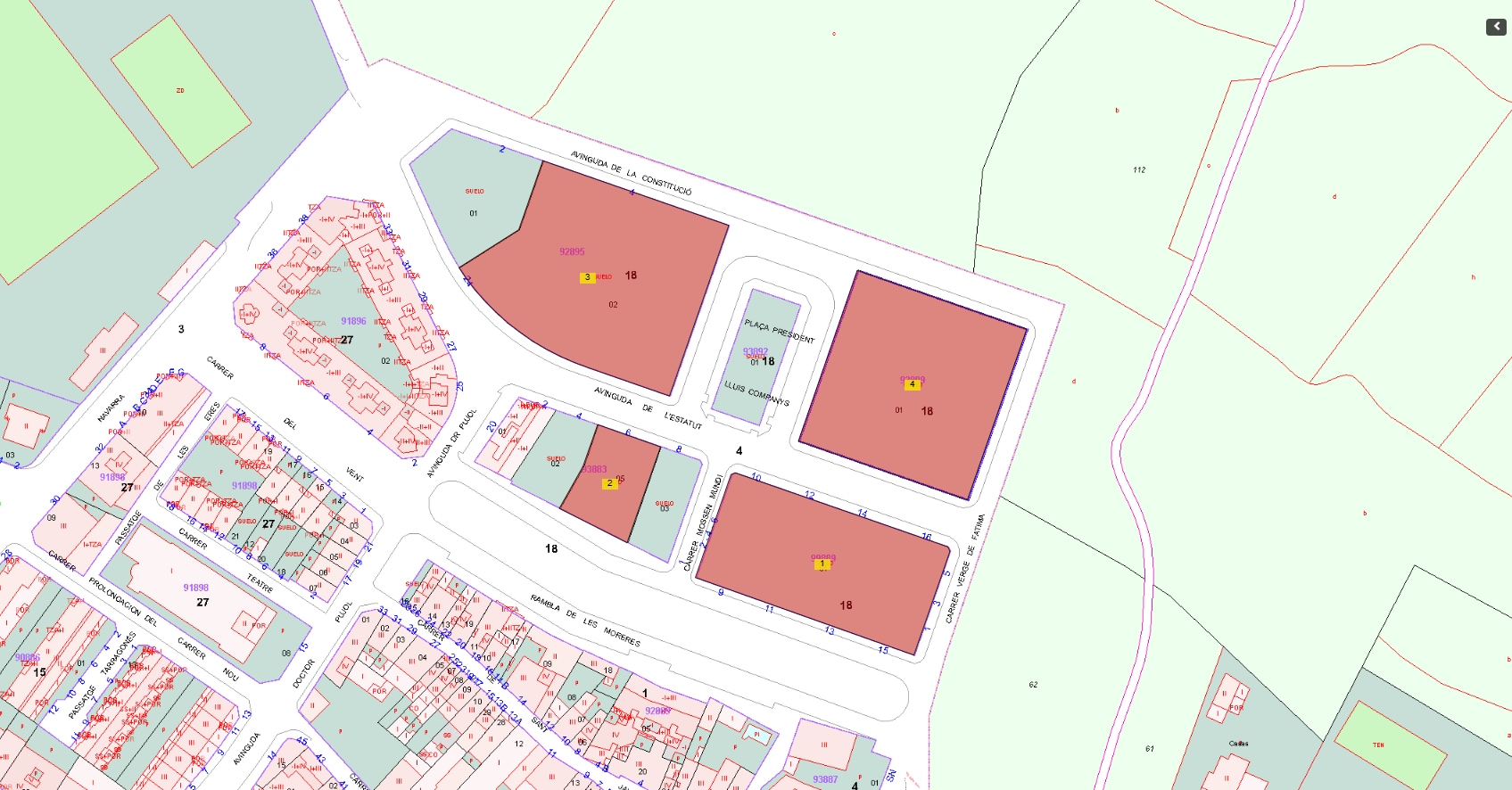 8 Avinguda de la Constitució, Creixell, Tarragona à vendre Plan cadastral– Image 1 sur 3
