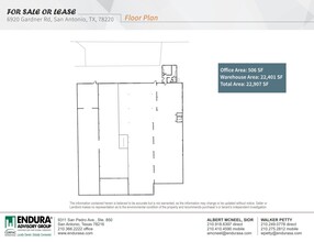 6920 Gardner Rd, San Antonio, TX à louer Plan d’étage– Image 1 sur 1