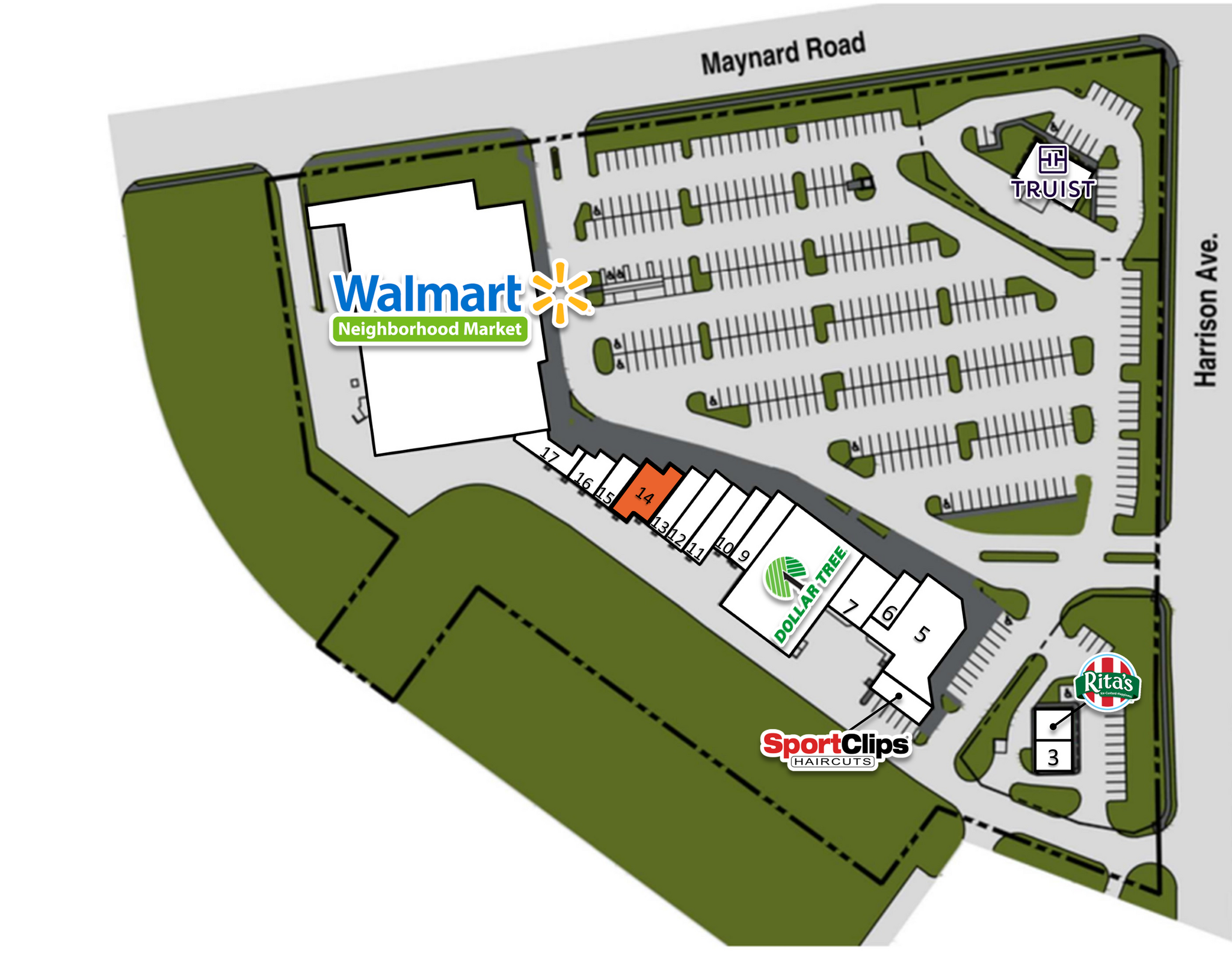 921-965 N Harrison Ave, Cary, NC à louer Plan de site– Image 1 sur 1