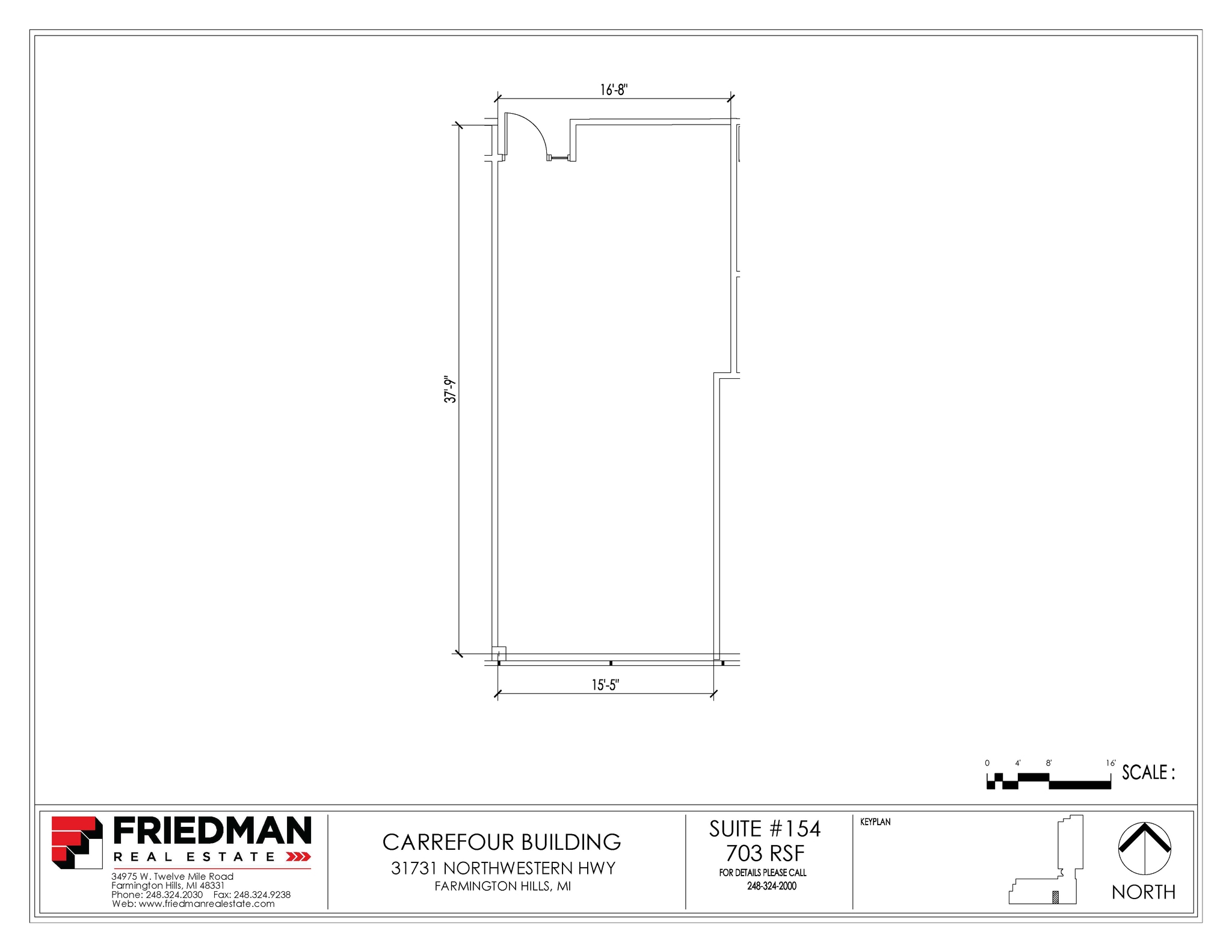 31731 Northwestern Hwy, Farmington Hills, MI à louer Plan d’étage– Image 1 sur 1