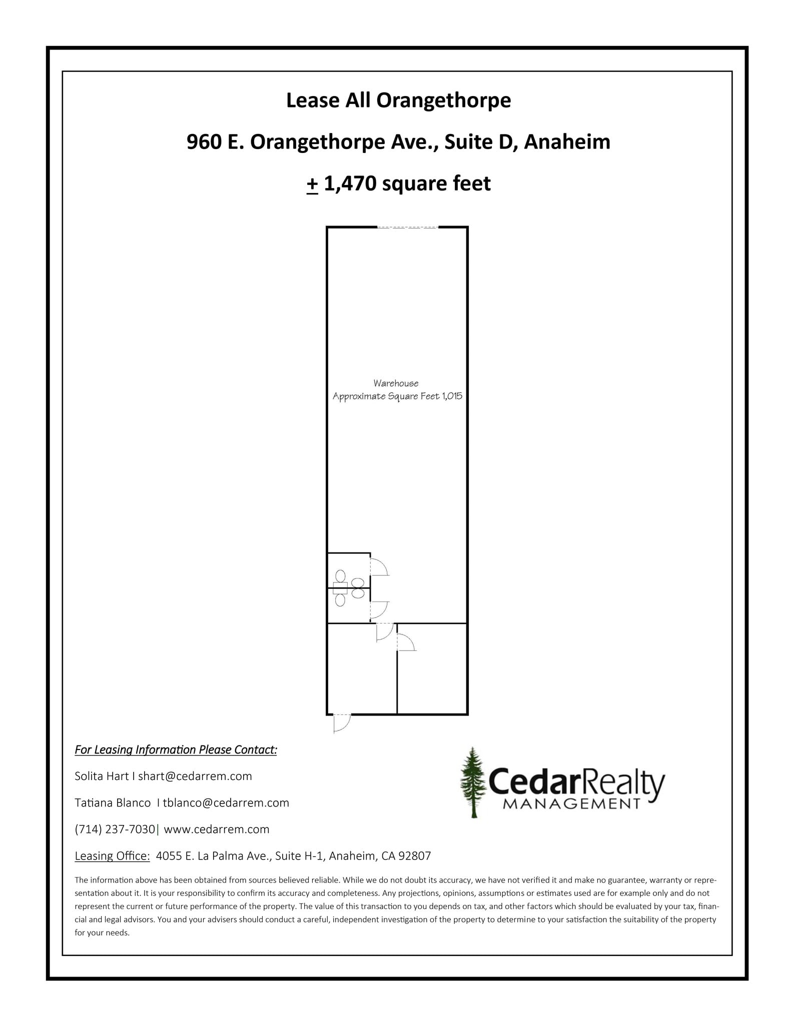 960 E Orangethorpe Ave, Anaheim, CA à louer Plan de site– Image 1 sur 1