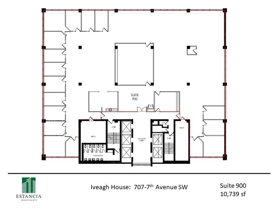 707 7th Ave SW, Calgary, AB à louer Plan d’étage– Image 1 sur 7