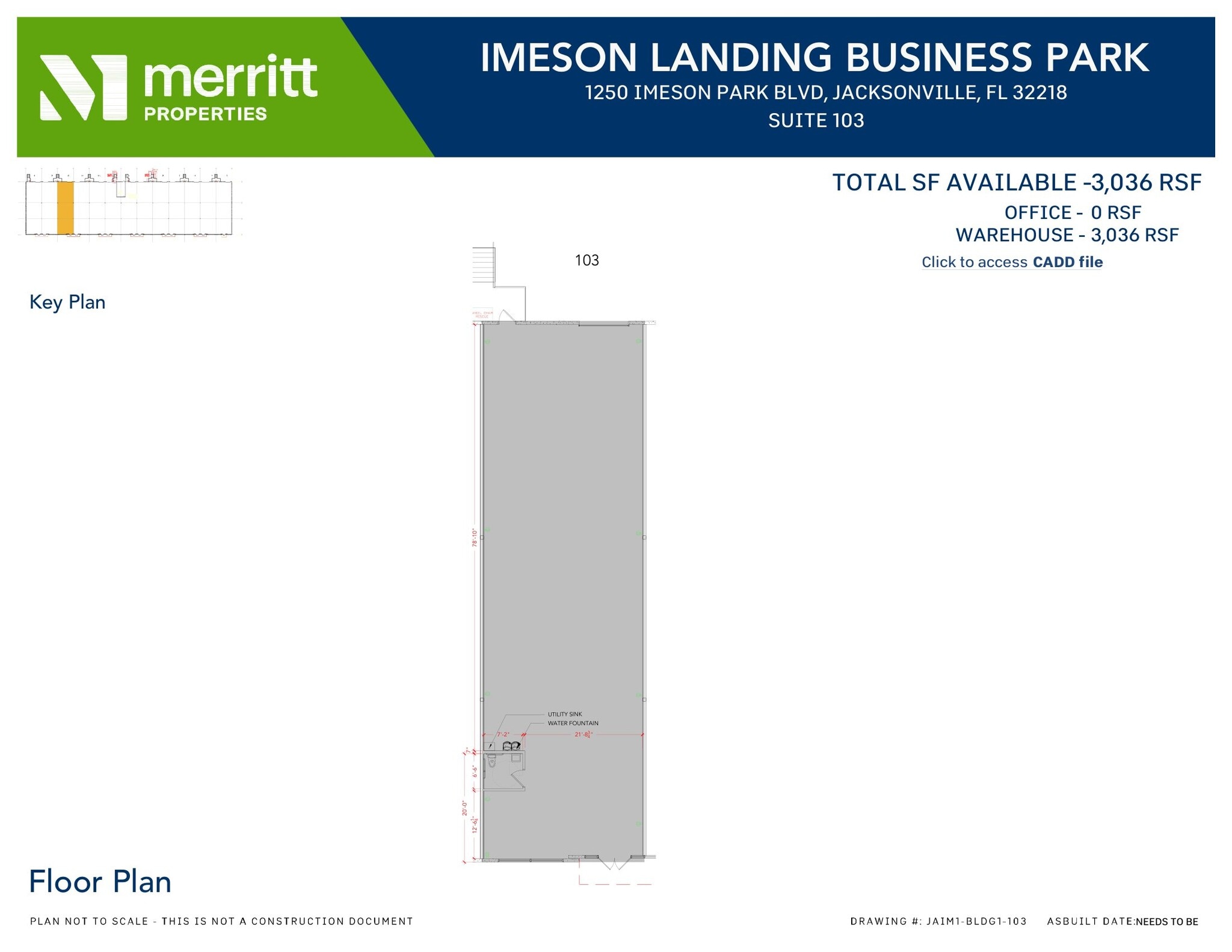 1250 Imeson Park Blvd, Jacksonville, FL à louer Plan d’étage– Image 1 sur 1