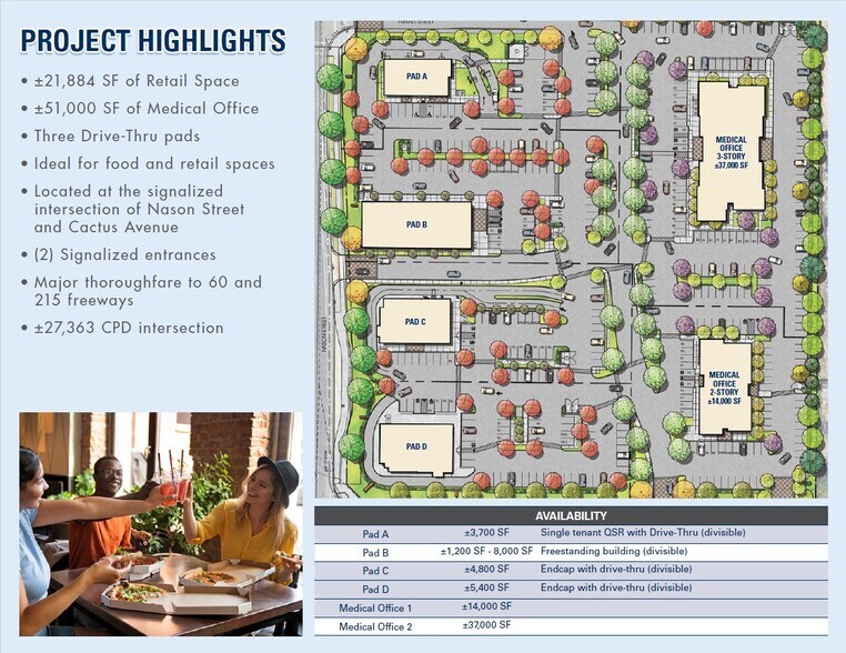NW Corner of Cactus and Nason, Moreno Valley, CA à louer - Plan de site – Image 3 sur 9