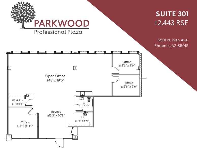 5501 N 19th Ave, Phoenix, AZ à louer Plan d’étage– Image 1 sur 1