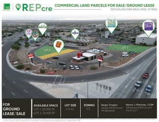 Plus de détails pour 929 Sunland Park Dr, El Paso, TX - Terrain à vendre