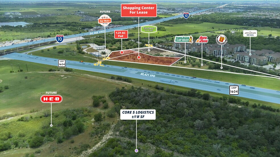 1604 E at IH-10 E, Converse, TX à louer - Aérien – Image 3 sur 5