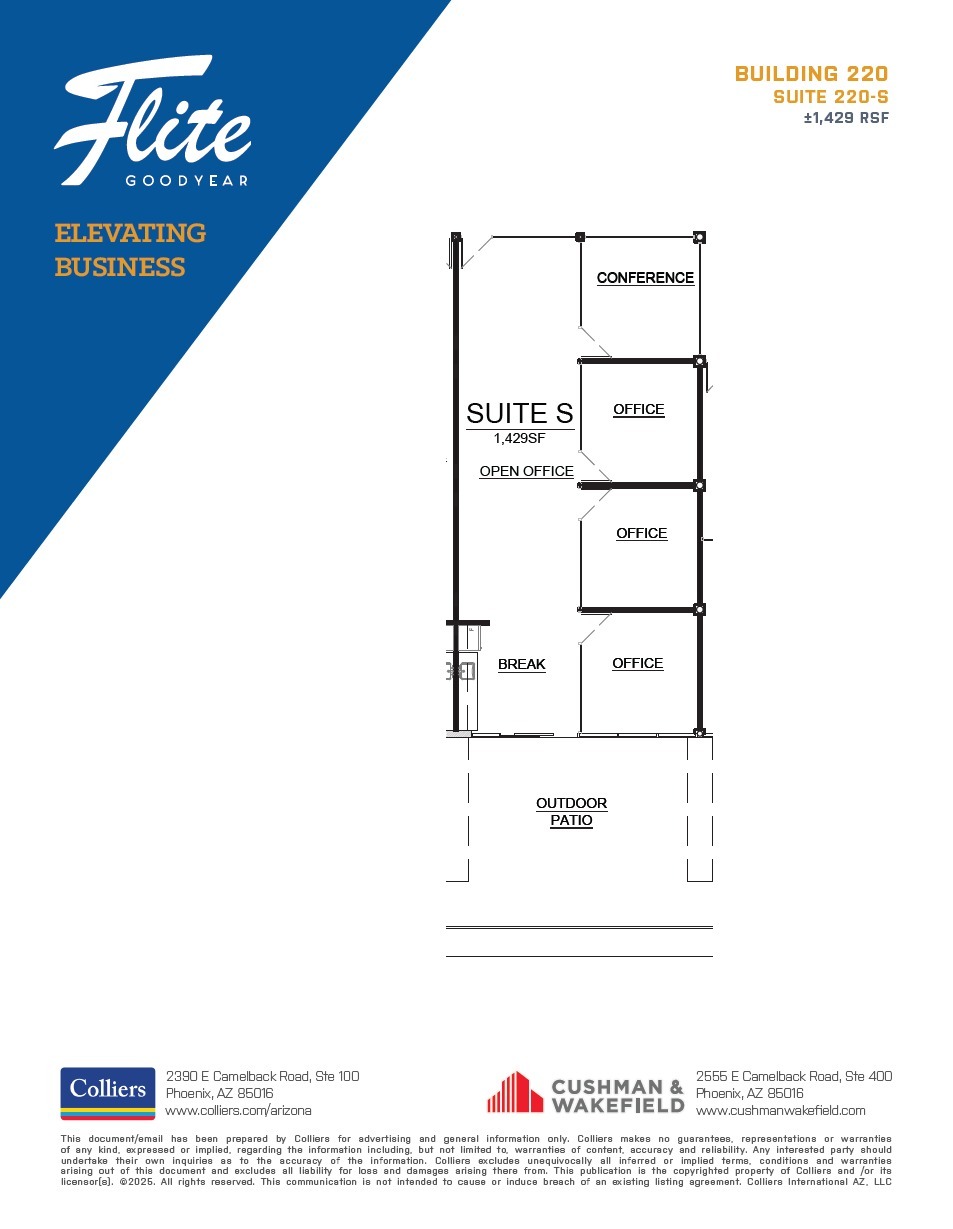 1300 S Litchfield Rd, Goodyear, AZ à louer Plan d’étage– Image 1 sur 6