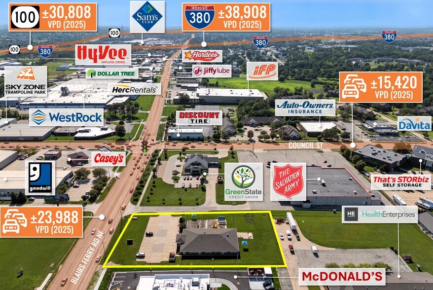 1350 Blair's Ferry Rd NE, Cedar Rapids, IA à vendre - Photo de l’immeuble – Image 3 sur 9