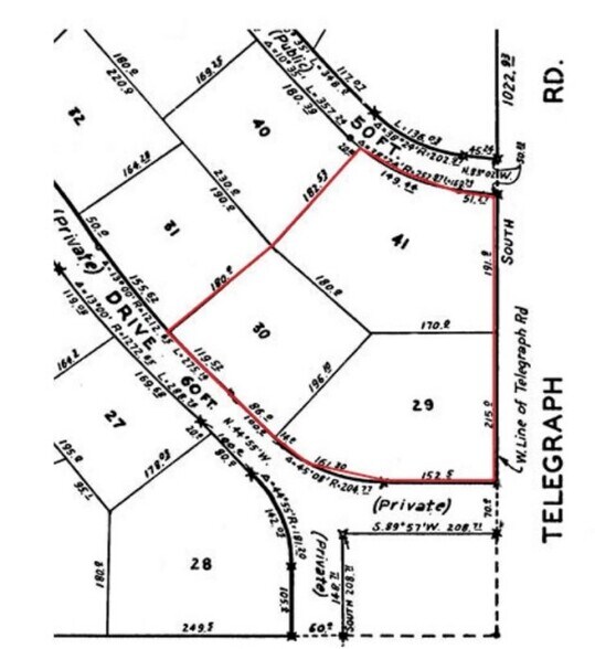 13 Mile & Telegraph Rd, Franklin, MI à vendre - Plan cadastral – Image 3 sur 4