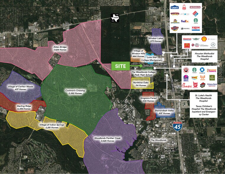 3707 College Park Dr, The Woodlands, TX à louer - Aérien – Image 2 sur 4