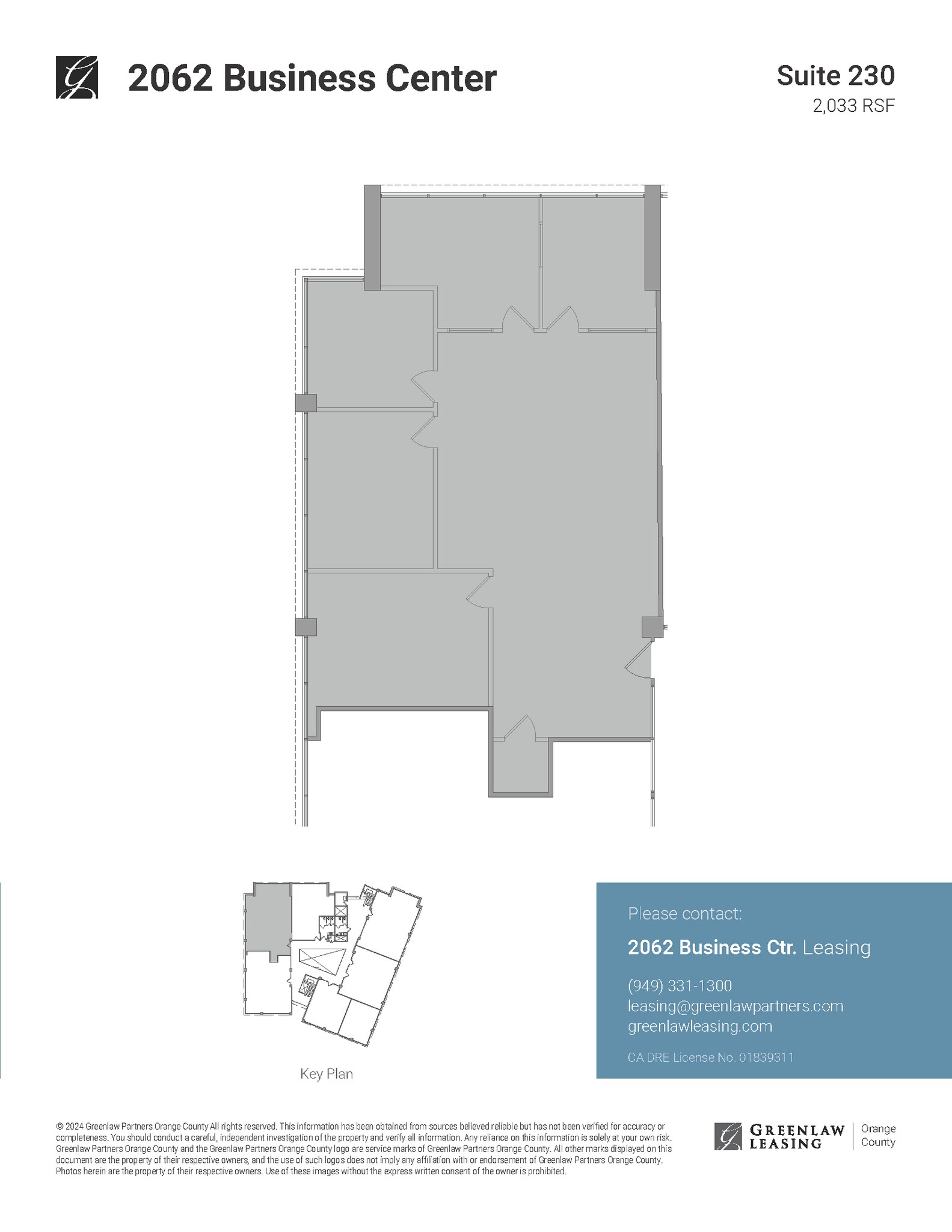 2062 Business Center Dr, Irvine, CA à louer Plan d’étage– Image 1 sur 1