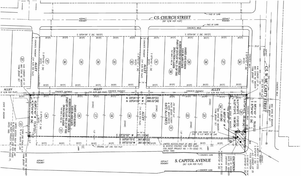 802 S Capitol Ave, Indianapolis, IN à vendre - Plan cadastral – Image 2 sur 2