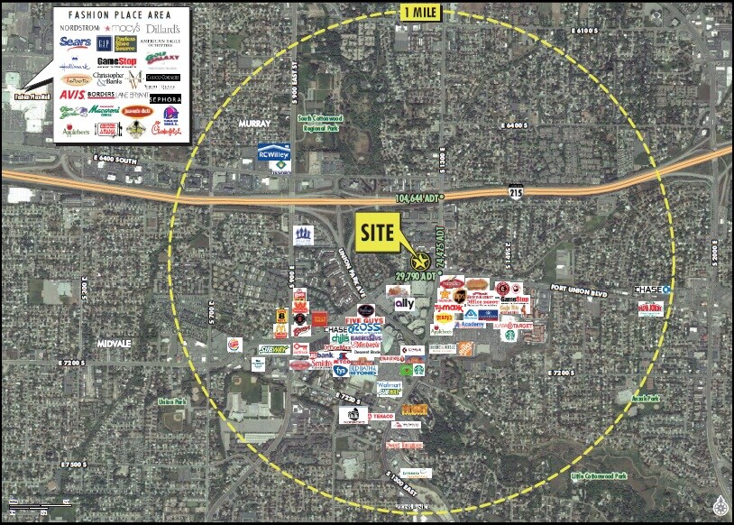1225 E Fort Union Blvd, Cottonwood Heights, UT à vendre - Aérien – Image 2 sur 9