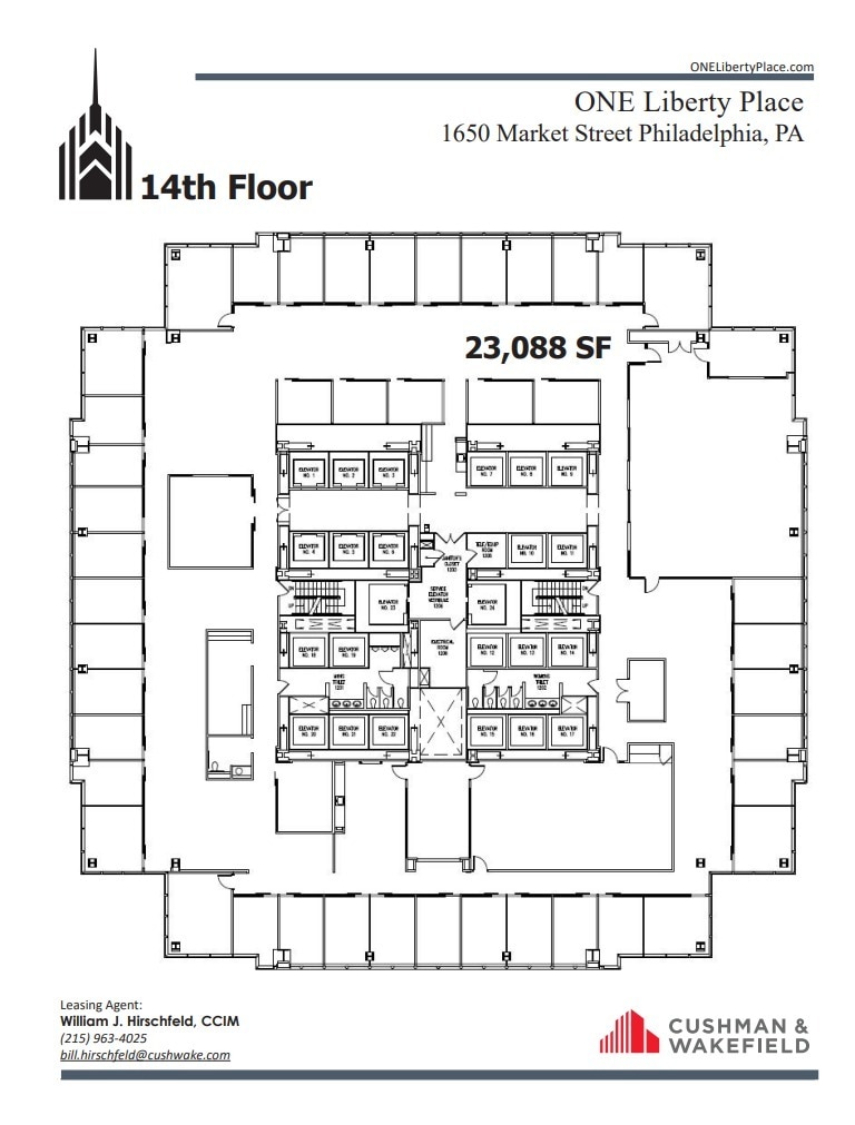 1650 Market St, Philadelphia, PA à louer Plan d’étage– Image 1 sur 1