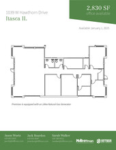 1091-1099 W Hawthorn Dr, Itasca, IL à louer Plan d’étage– Image 1 sur 1