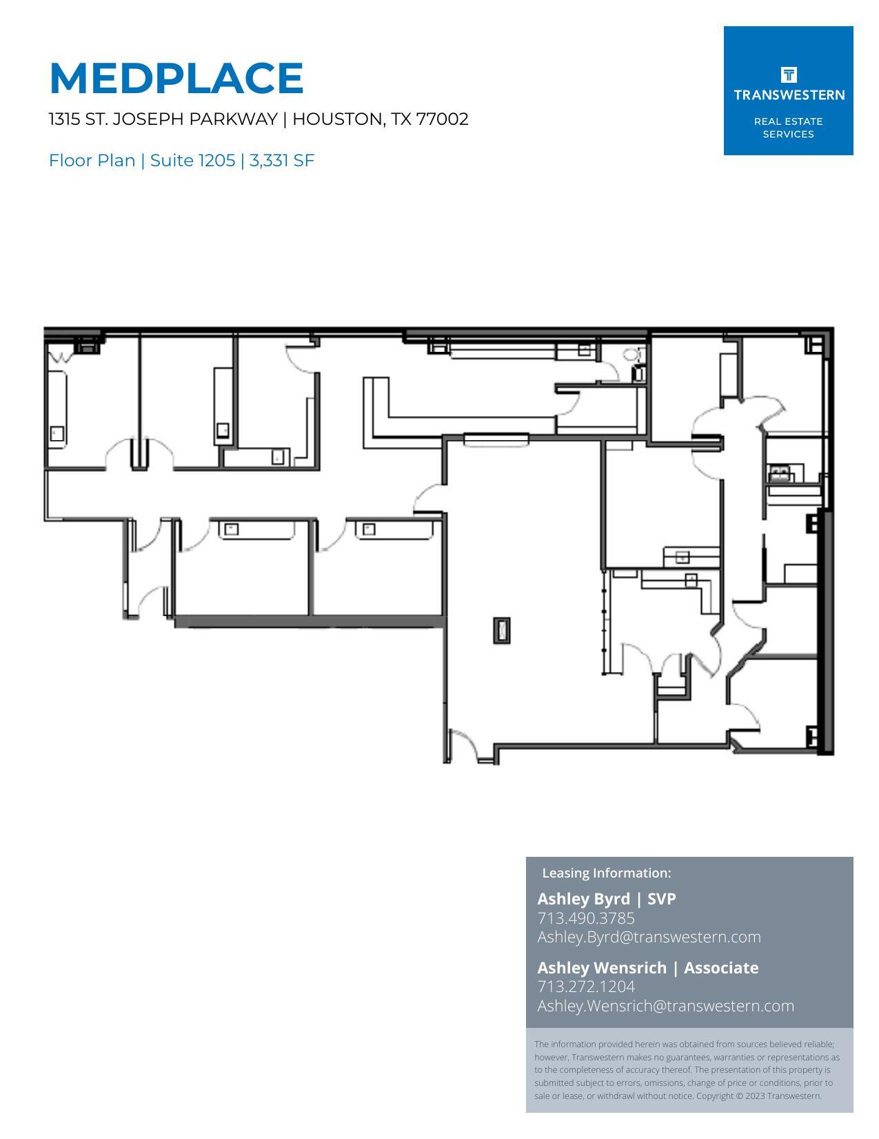 1315 St Joseph Pky, Houston, TX à louer Plan d’étage– Image 1 sur 2