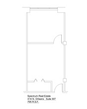 414 N Orleans St, Chicago, IL à louer Plan d’étage– Image 1 sur 1