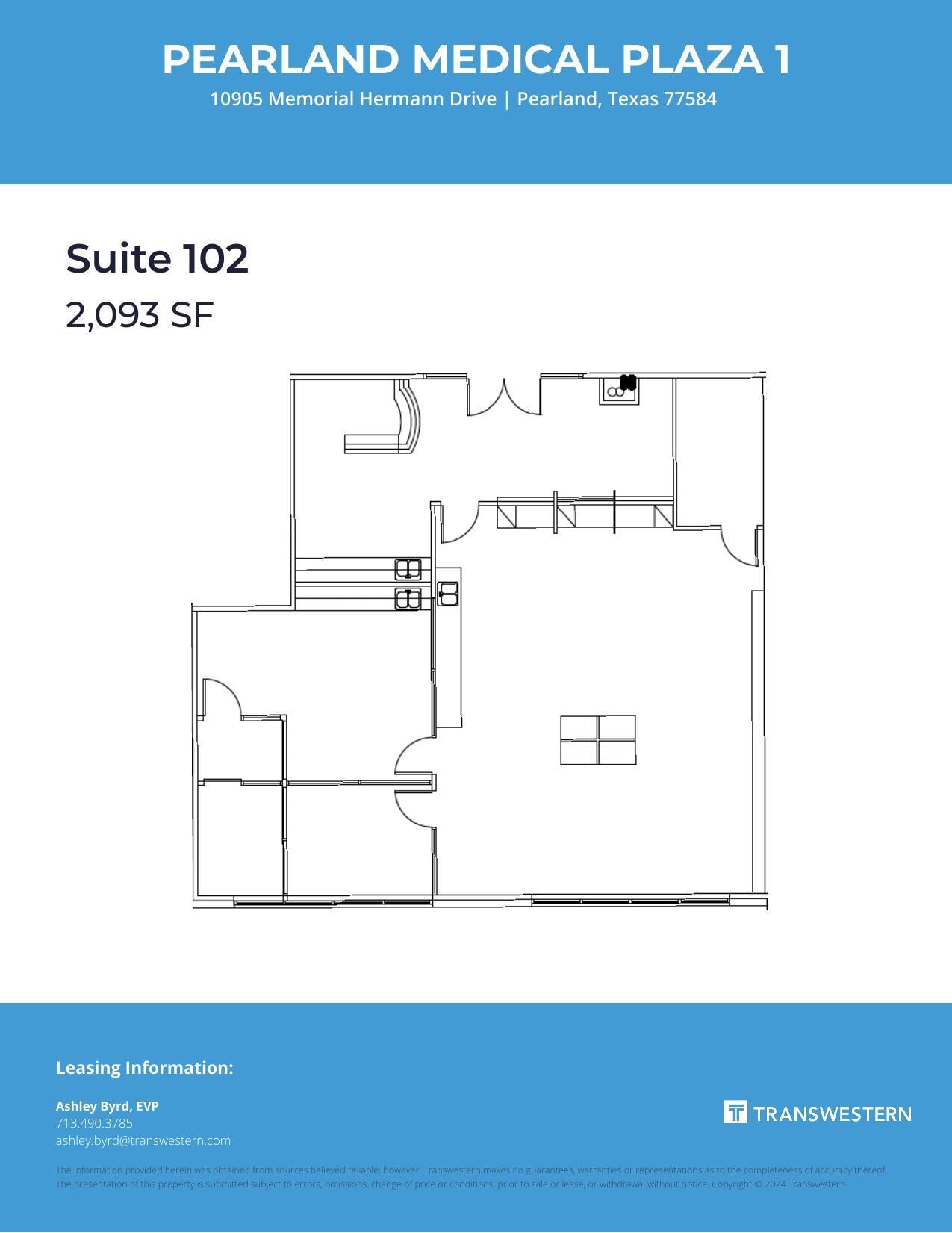 10905 Memorial Hermann Dr, Pearland, TX à louer Plan d’étage– Image 1 sur 1