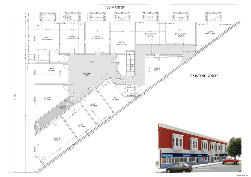 400-412 Main St, Vacaville, CA à louer - Plan d’étage type – Image 2 sur 30
