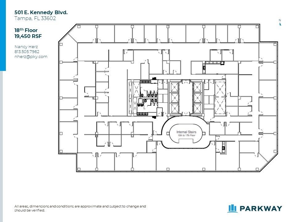 501 E Kennedy Blvd, Tampa, FL à louer Plan d’étage– Image 1 sur 4