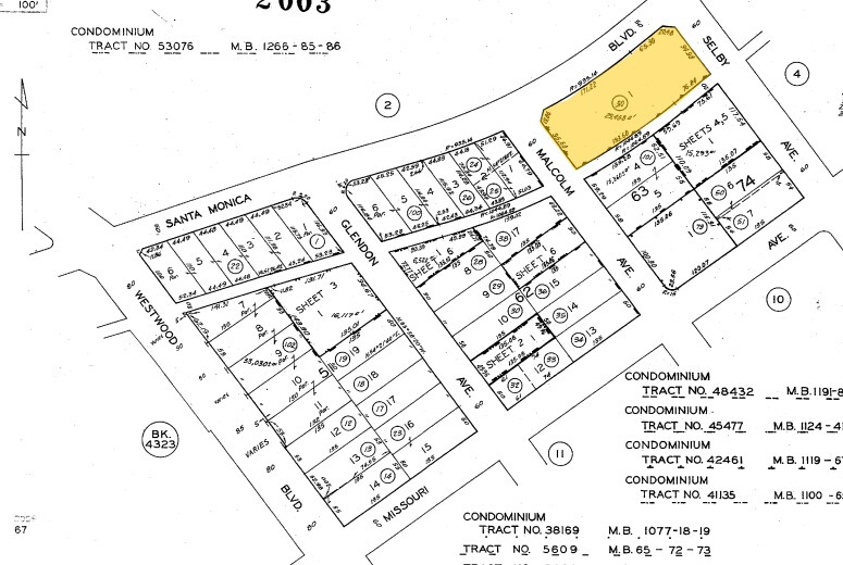10780 Santa Monica Blvd, Los Angeles, CA à louer - Plan cadastral – Image 2 sur 7
