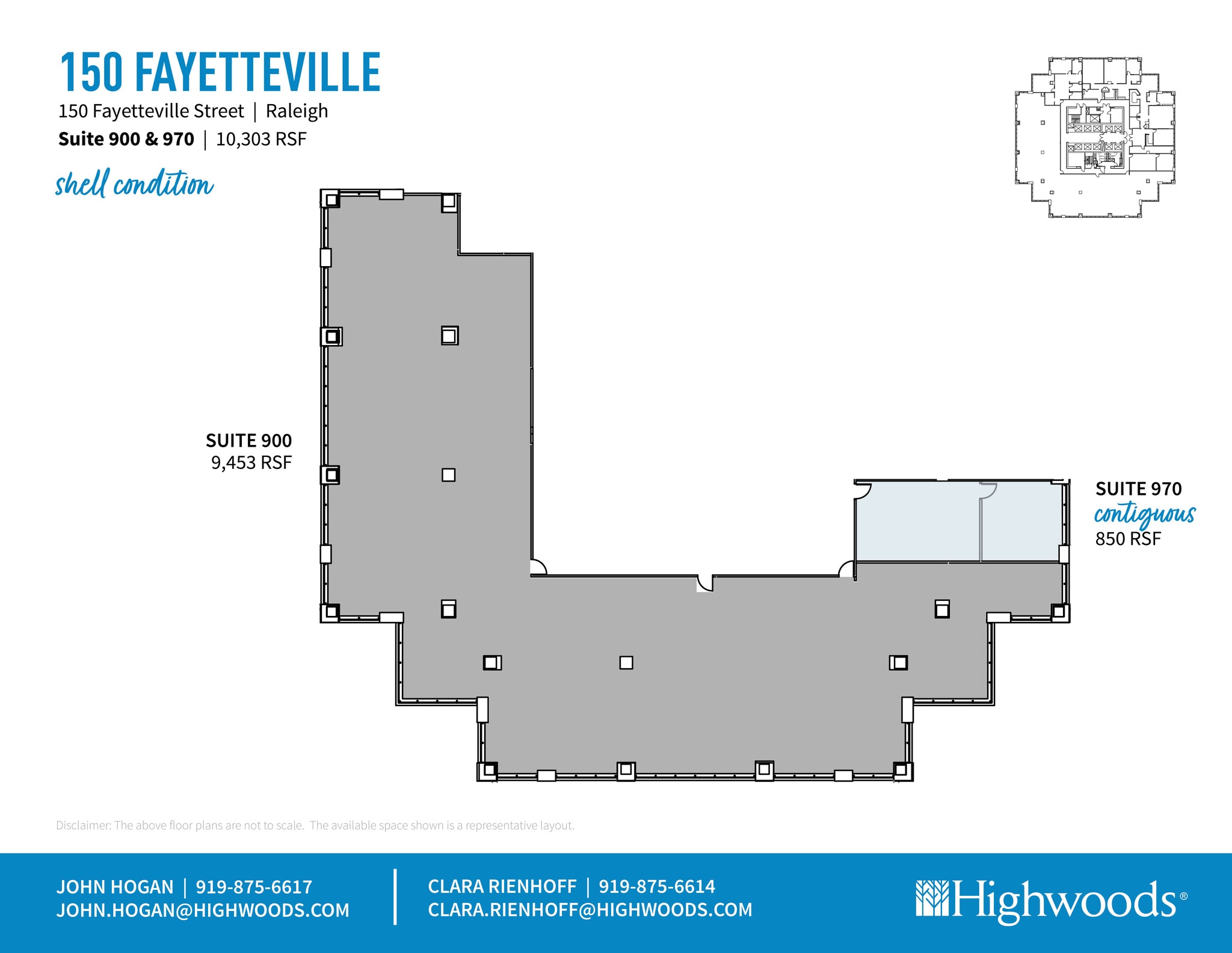 150 Fayetteville St, Raleigh, NC à louer Plan d’étage– Image 1 sur 7