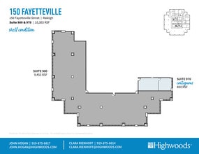150 Fayetteville St, Raleigh, NC à louer Plan d’étage– Image 1 sur 7