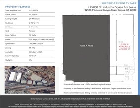 22520 Temescal Canyon Rd, Corona, CA à louer Plan d’étage– Image 1 sur 1