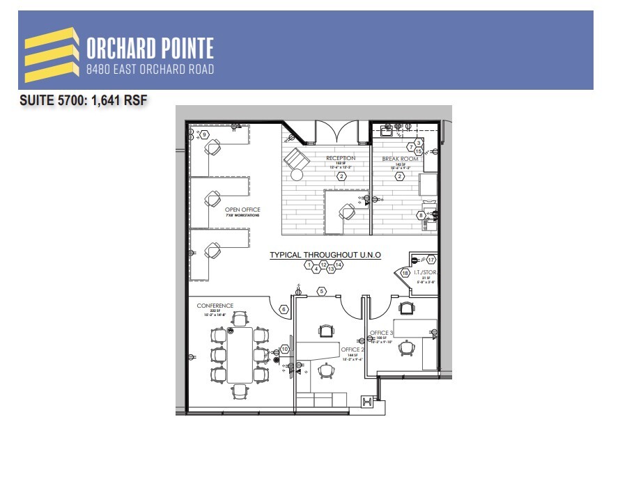 8480 E Orchard Rd, Greenwood Village, CO à louer Plan d’étage– Image 1 sur 1