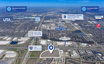 I-20 W & Hwy 360, Grand Prairie, TX - Vue aérienne  vue de carte - Image1